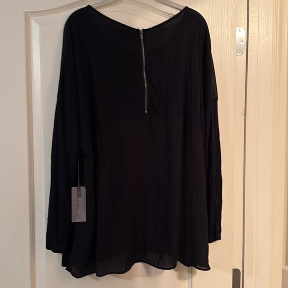 NWT Jennifer Lopez Black Sparkle Top 2X - Picture 5 of 6